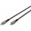 usb kabel Digitus DB-300443-030-S USB 4, TypeC na TypeC, AL-Housing PP Braid 4K@60Hz, PD3.0, 20Gbits/s, 3m, černý