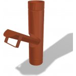 Prefa Klapka na dešťovou vodu Ø 120 mm RAL 8004 cihlově červená – HobbyKompas.cz