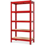 Monzana Regál Heavy 90 × 40 × 180 cm červená 106198 – Zboží Dáma