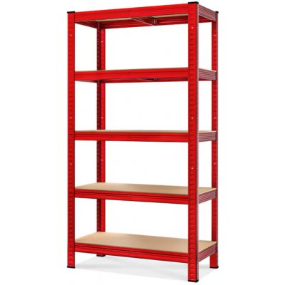 Monzana Regál Heavy 90 × 40 × 180 cm červená 106198 – Zboží Dáma
