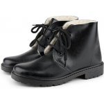 Vlnka dámské kožené zimní boty s ovčí vlnou Amelie černá – Zboží Dáma