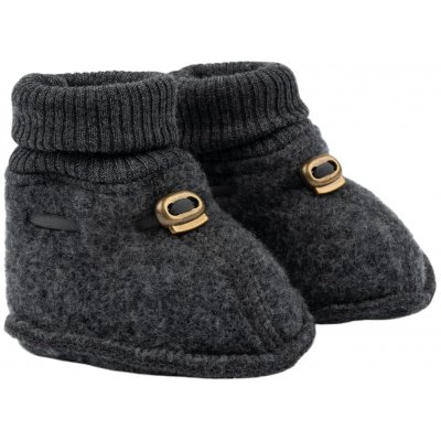 Mikk-line dětské kožené capáčky Jelenic barefoot protiskluzové šedá – Zboží Dáma
