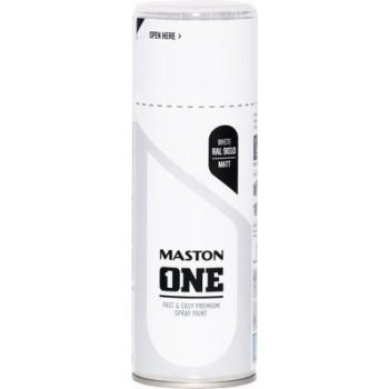 MASTON ONE SPRAYPAINT akrylátová barva ve spreji 400 ml bílá matná RAL 9010