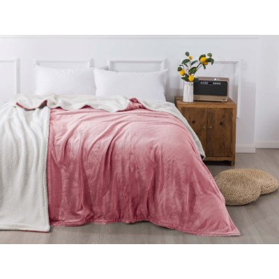 Xpose Mikroplyš deka Exclusive s beránkem starorůžová 140x200 – Sleviste.cz