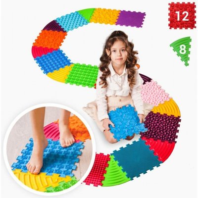 Ortek Ortek Masážní podložka Puzzle 12 prvků + 8 trojúhelníků – Hledejceny.cz