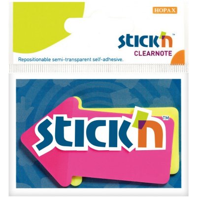 Stick'n 21141 Samolepicí šipky 76x50 mm, fólie, 60 lístků, mix barev – Hledejceny.cz