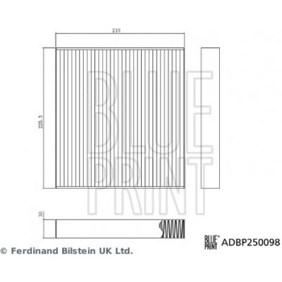 Filtr vzduchu v interiéru BLUE PRINT ADBP250098 – Hledejceny.cz