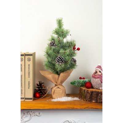 MagicHome Stromček Vianoce ozdobený prírodný 36 cm – Hledejceny.cz