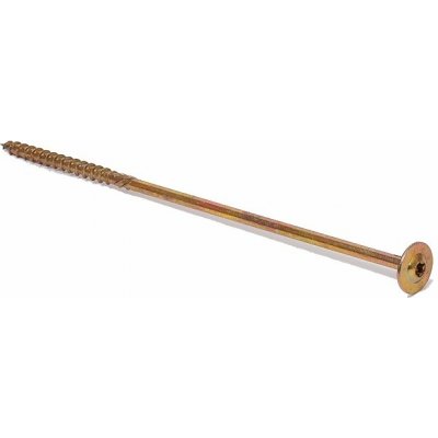 Stavební vrut - talířová hlava /Torx/ žlutý zinek Rozměr: 10x240, Vel. Torxu: 40, Balení: 50 – Zboží Mobilmania