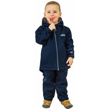 ESITO dětská zimní softshellová bunda s beránkem Navy blue / navy blue