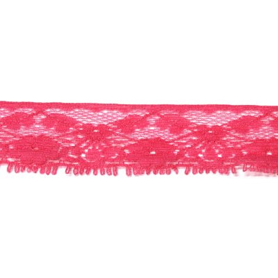 Krajka pevná 25mm nylon 541206 metráž - více barev Barva: 0007 Sytě růžová – Zboží Mobilmania