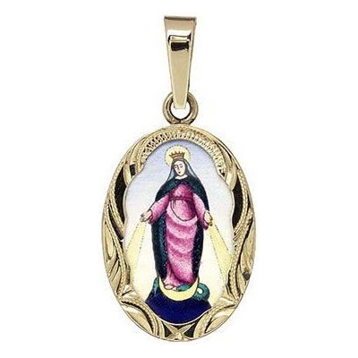 Aljančič Panna Maria Zázračná gravírovaný medailon 455R