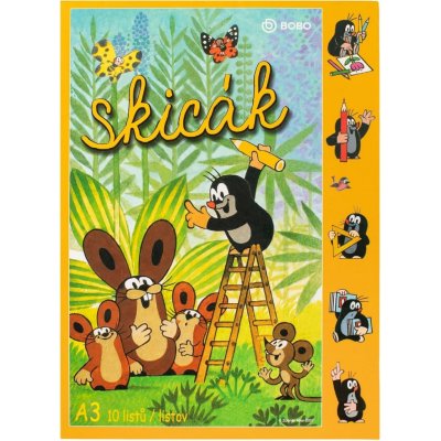 Bobo Skicák KRTEK lepený A3 10 listů – Zboží Dáma