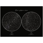 Jen tak z lásky Hvězdná dvojmapa Vašeho životního okamžiku 50x70 cm Barva pozadí: Bílá, Volba rámu: Bez rámu – Sleviste.cz