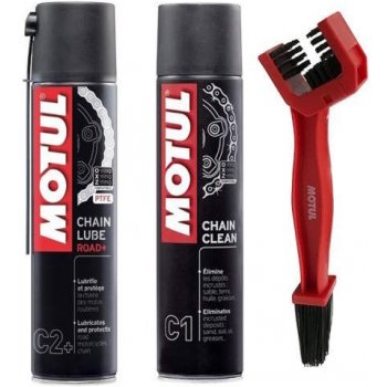 Motul C1 Chain Clean 400 ml + C2+ Chain Lube Road Plus 400 ml