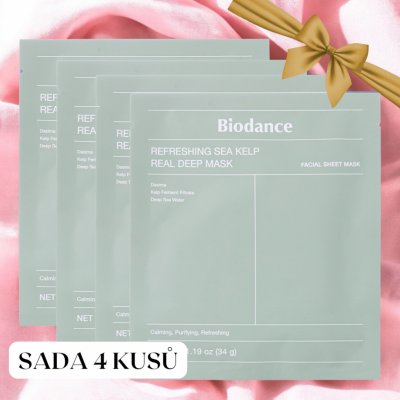 BIODANCE REFRESHING SEA KELP REAL DEEP MASK Inovativní zklidňující maska s s fermentovanou mořskou řasou 34 g – Zboží Dáma