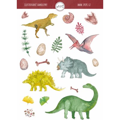 ePipí Arch samolepek Dinosauři A6 19 samolepek – Hledejceny.cz