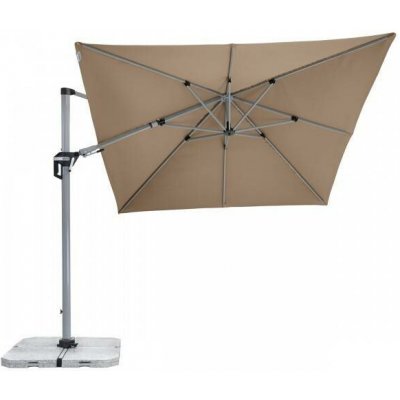 DOPPLER Slunečník zahradní ACTIVE s boční nohou, výkyvný, greige 350 x 260cm – Hledejceny.cz