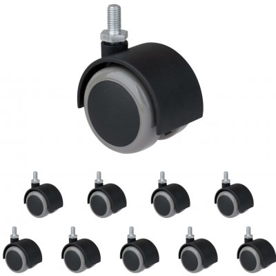 Walteco Nábytkové kolečko s čepem M8 50 mm 50 kg 10 ks 18176BP2 – Sleviste.cz