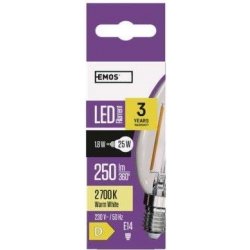 Emos Lighting ZF3200 LED žárovka Filament Candle 1.8W E14 teplá bílá