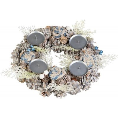 MagicHome Vianoce modro-biely, 30 cm – Zboží Dáma