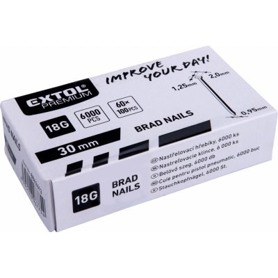 Hřebíky nastřelovací typ F 6000ks Extol Premium - 30mm 8862613 – Hledejceny.cz