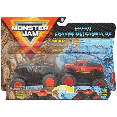 Monster Jam Spin Master 20128655 sada dvojbalení měnící barvu 1:64 – Zboží Mobilmania