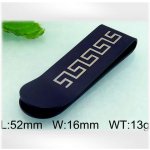 Spona na peníze Ocelová tmavá se vzorem – Zboží Dáma