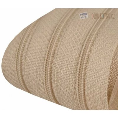 Zip spirálový hnědý, metráž – Zboží Dáma