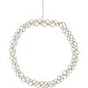 Vánoční osvětlení Star trading Závěsný svítící věněc HOOP 30x LED P.30 cm zlatý