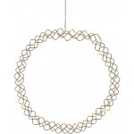 Star trading Závěsný svítící věněc HOOP 30x LED P.30 cm zlatý