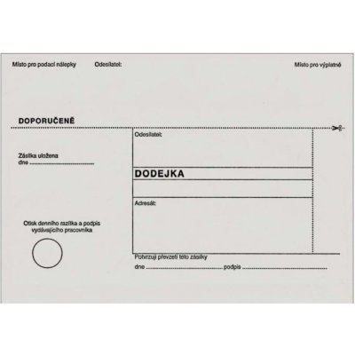 Dodejka B6 samolepicí, samopr., bílá, bez poučení, 1.000 ks – Zboží Živě
