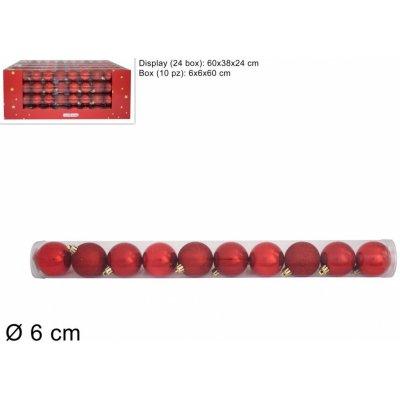 PROHOME Koule vánoční 6cm 10ks – Hledejceny.cz