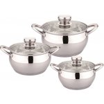 HOME ELEMENTS Sada nerezového nádobí kombinace lesku a matu 6 ks – Zboží Dáma