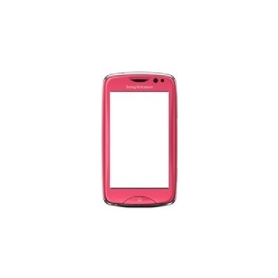 Sklíčko LCD Displeje + Dotykové sklo + přední kryt Sony Ericsson CK15i pink - originál