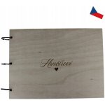 JH WoodArt Dřevěné svatební fotoalbum s gravírováním 1 ks – Zboží Živě