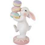 Clayre & Eef Dekorace bílý králík nesoucí makronky - 8*6*14 cm – Hledejceny.cz