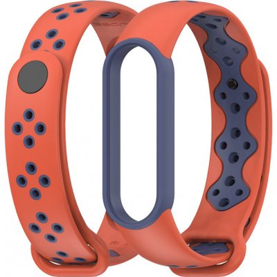 Xiaomi Mi Band 5/6 náhradní náramek - Dvoubarevný sportovní Barva:  Oranžovomodrá MBSCZ-5DS009 – Zboží Živě