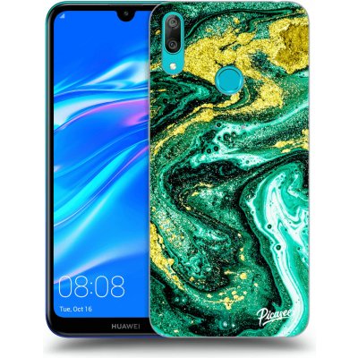 Pouzdro Picasee silikonové Huawei Y7 2019 - Green Gold černé – Zboží Mobilmania