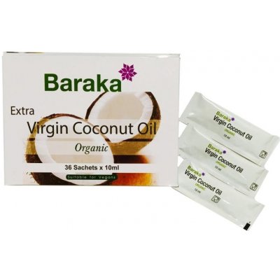 Baraka bio raw kokosový olej 36 x 10 ml