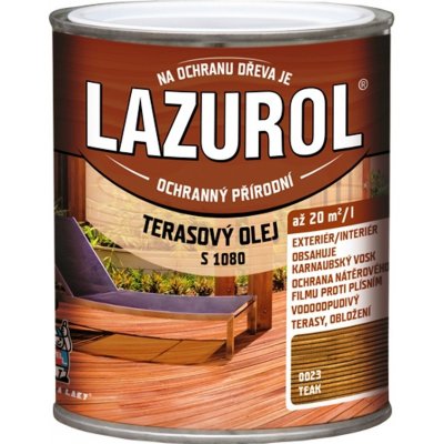 Lazurol S1080 terasový olej 2,5 l teak – Zboží Mobilmania