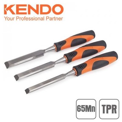 KENDO Sada dlát do dřeva, ploché, 3 dílná, 65Mn, TPR, 85121 – HobbyKompas.cz