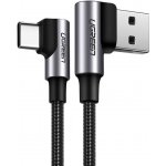 Ugreen US176 USB na USB-C, úhlový, 3A, 1m, černý – Zboží Mobilmania