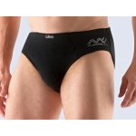 Gina pánské slipy s úzkým bokem, úzký bok, šité, s potiskem, jednobarevné 70058P bílá – Sleviste.cz