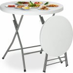 Aga Jídelní kulatý stůl 80 cm bílý – Zboží Dáma