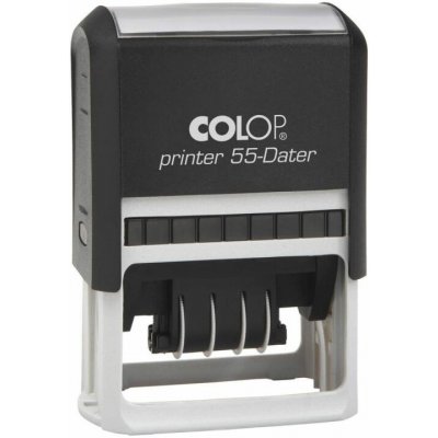 COLOP strojek razítka Printer 55 Dater D03 kryt černý / polštářek černý – Zboží Živě