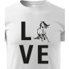Dětské tričko dětské tričko Láska ke koním, bílá