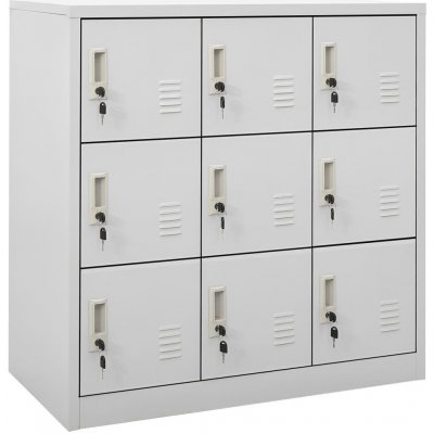 Omaxi Uzamykatelná skříň světle šedá 90 x 45 x 92,5 cm ocel 566497 – Zboží Dáma
