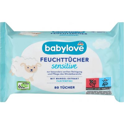 Babylove vlhčené ubrousky Sensitive 80 ks – Zboží Dáma