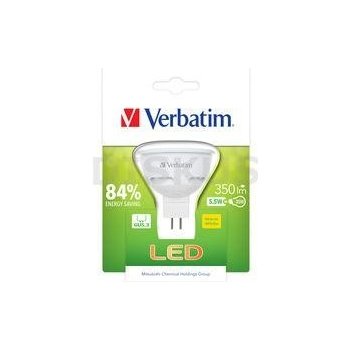 Verbatim LED žárovka GU5.3 5,5W 350lm 35W typ MR16 35° teplá bílá